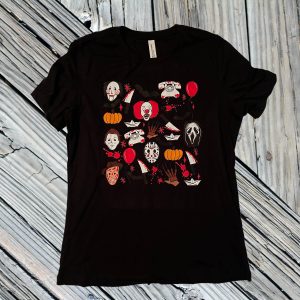 Pennywise Friends T-Shirt Horror Sticker Tee IT The Movie
