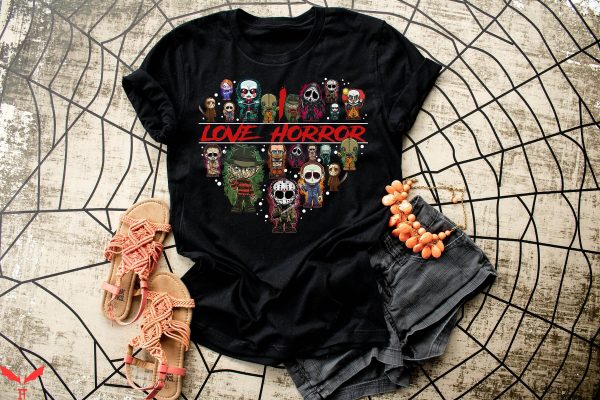 Pennywise Friends T-Shirt I Love Horror Scary IT The Movie