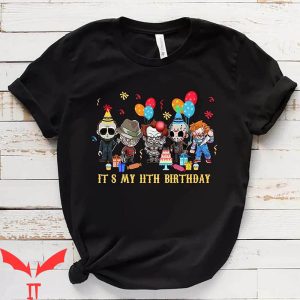Pennywise Friends T-Shirt It’s My Birthday Horror Movies IT