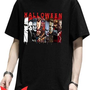 Pennywise Friends T-Shirt Novelty Halloween Scary Graphic