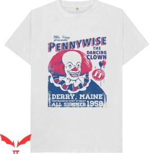 Pennywise The Dancing Clown T-Shirt Derry Maine 1958 Mr King