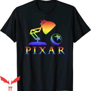 Pixar Lamp T-Shirt Disney Pixar Rainbow Pixar Logo Tee Shirt