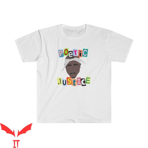 Poetic Justice Tupac T-Shirt 2Pac Records Retro Rap Tee