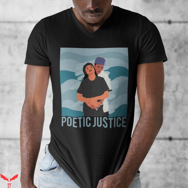 Poetic Justice Tupac T-Shirt Trendy Scene Graphic Tee Shirt