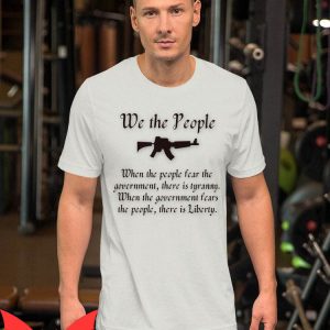 Pro Gun T-Shirt AR-15 Rifle We The People Graphic Tee Shirt
