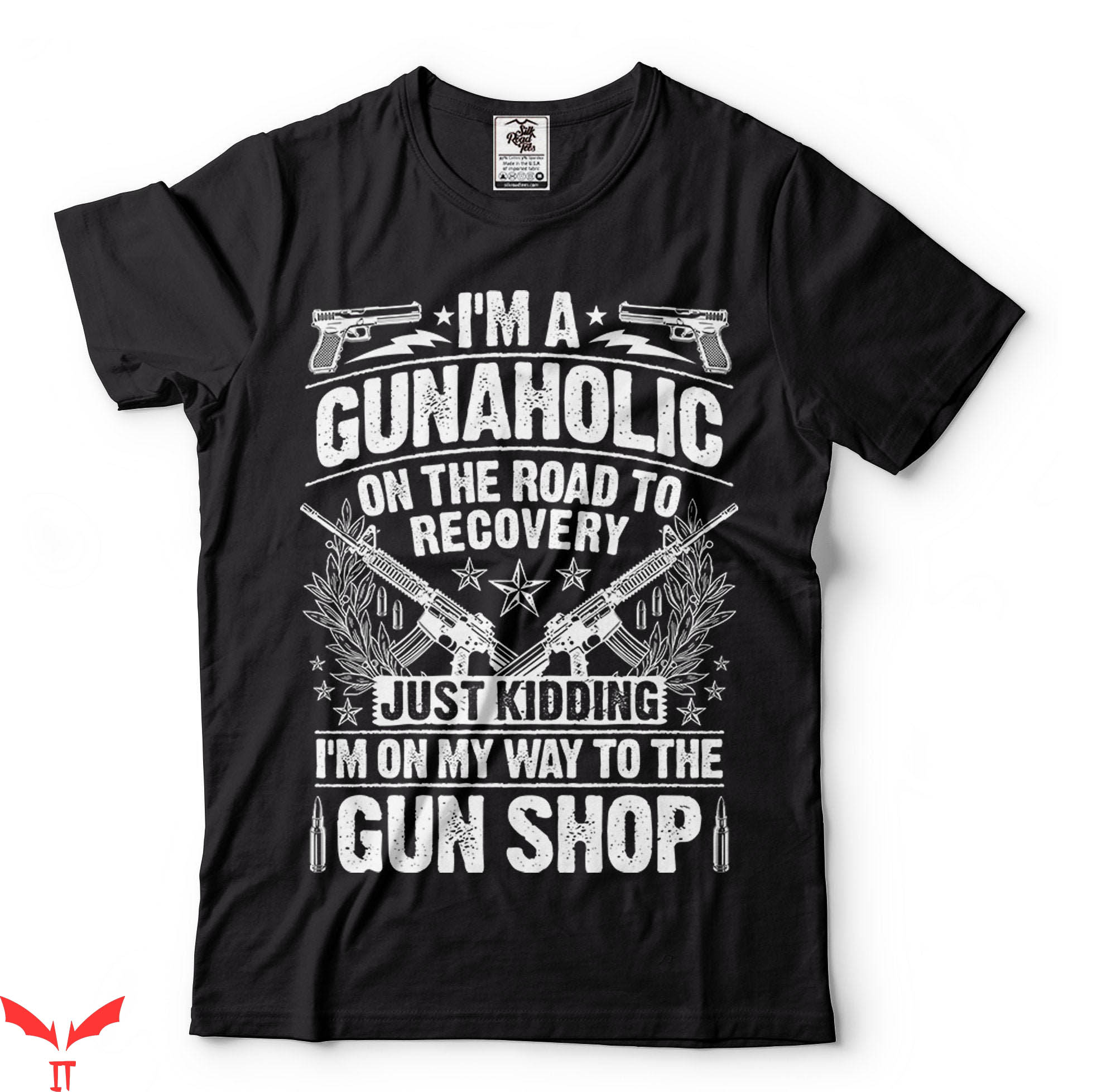 Pro Gun T-Shirt Gunaholic Cool Design Trendy Graphic Tee