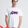 Purple Dog T-Shirt Cute Art Blue Purple Dog Graphic Tee