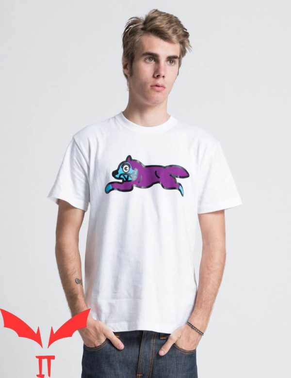 Purple Dog T-Shirt Cute Art Blue Purple Dog Graphic Tee