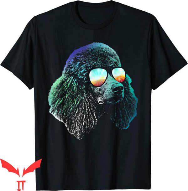 Purple Dog T-Shirt Disco Groovy Poodle Cool Design Trendy