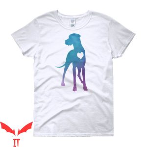 Purple Dog T-Shirt Great Dane Dog Lover Cute Cool Design