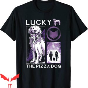 Purple Dog T-Shirt Marvel Hawkeye Lucky The Pizza Dog
