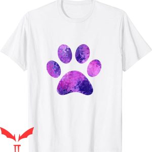 Purple Dog T-Shirt Pretty Paw Cool Design Trendy Graphic