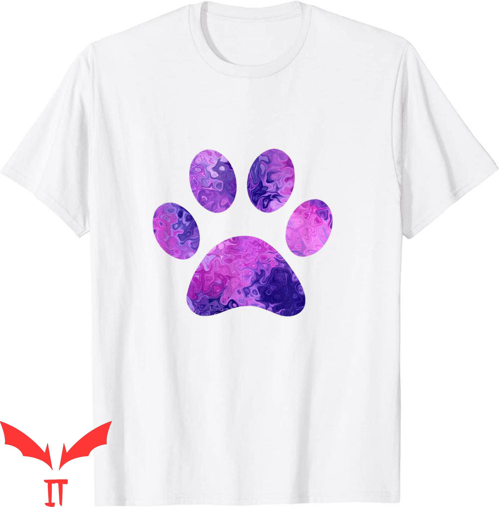 Purple Dog T-Shirt Pretty Paw Cool Design Trendy Graphic