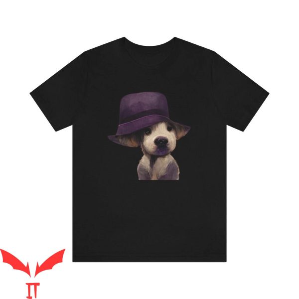 Purple Dog T-Shirt Purple Hat Dog Love Dog Cool Design