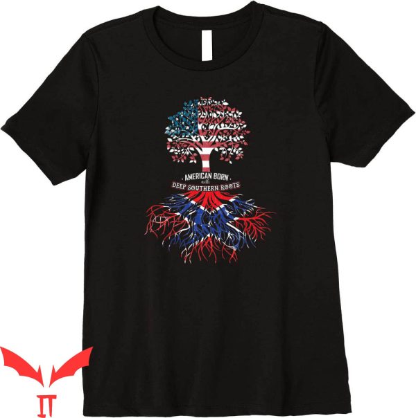 Rebel Flag T-Shirt American Southern Roots Tee Shirt