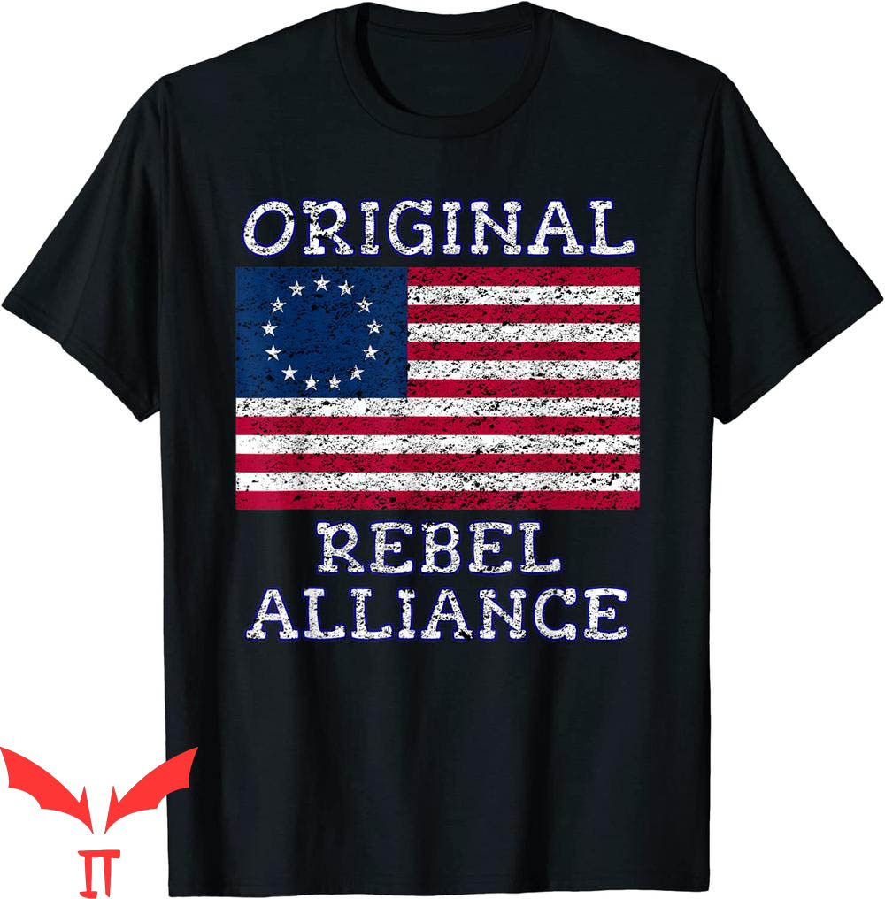 Rebel Flag T-Shirt Betsy Ross Rebel July 4th American Pride