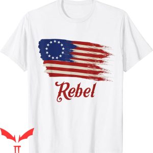 Rebel Flag T-Shirt Distressed Rebel Vintage Betsy Ross
