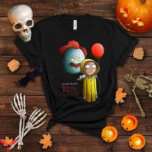 Rick And Morty Pennywise T-Shirt Go With The Flow IT Movie