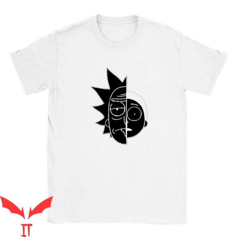 Rick And Morty Pennywise TShirt Half Rick Half Morty IT