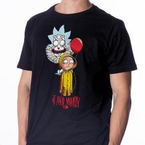 Rick And Morty Pennywise T-Shirt IT And Morty Georgie
