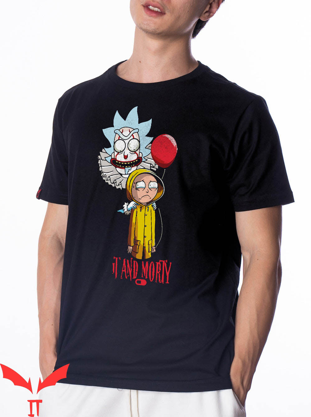 Rick And Morty Pennywise T-Shirt IT And Morty Georgie