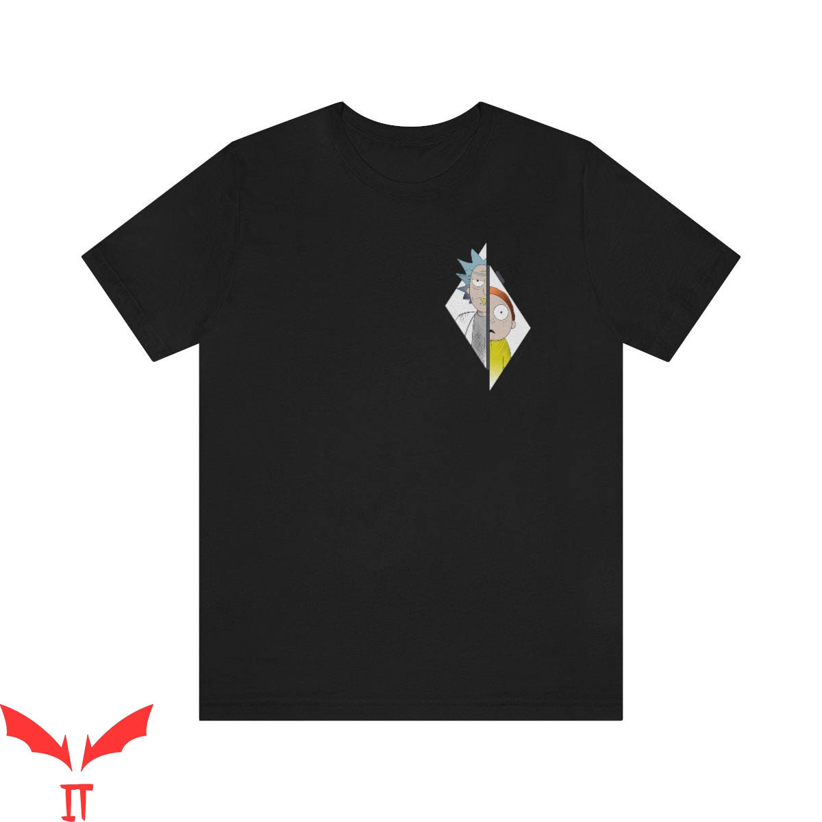 Rick And Morty Pennywise T-Shirt Minimalist IT The Movie