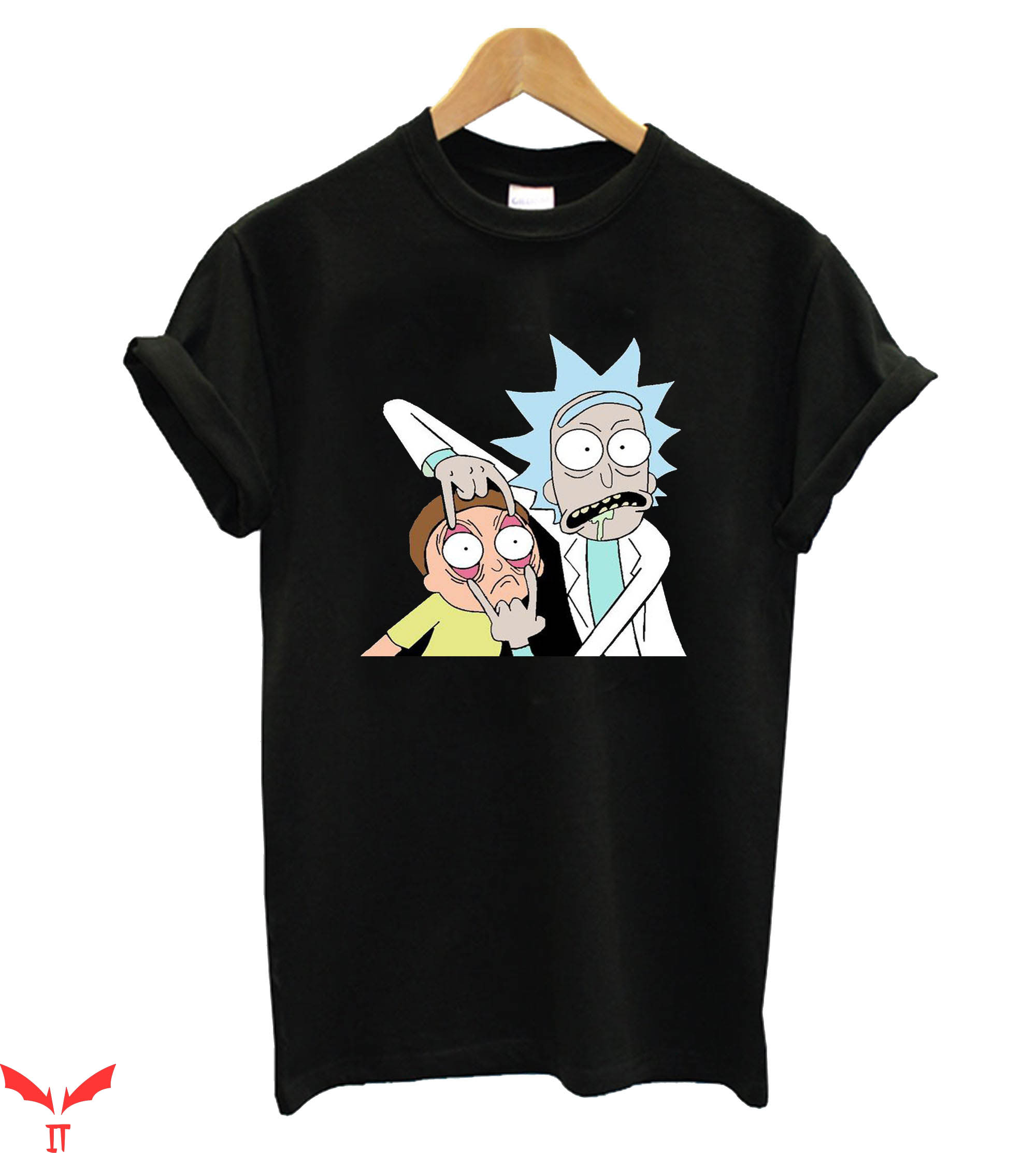 Rick And Morty Pennywise T-Shirt Scary Funnny IT The Movie