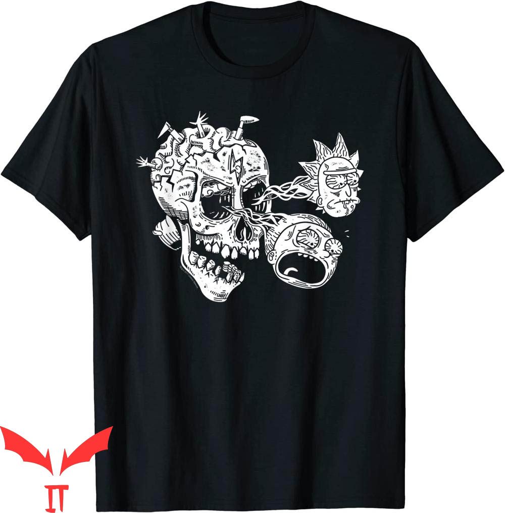 Rick And Morty Pennywise T-Shirt Skull With R&M Eye IT Movie