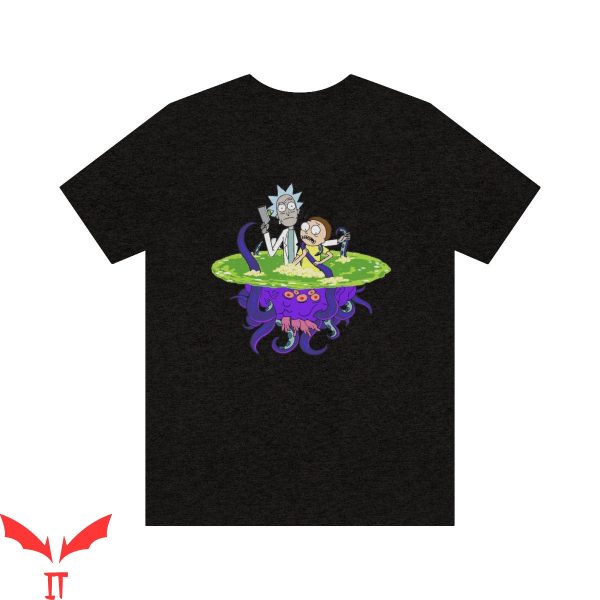 Rick And Morty Pennywise T-Shirt Spaceship IT The Movie