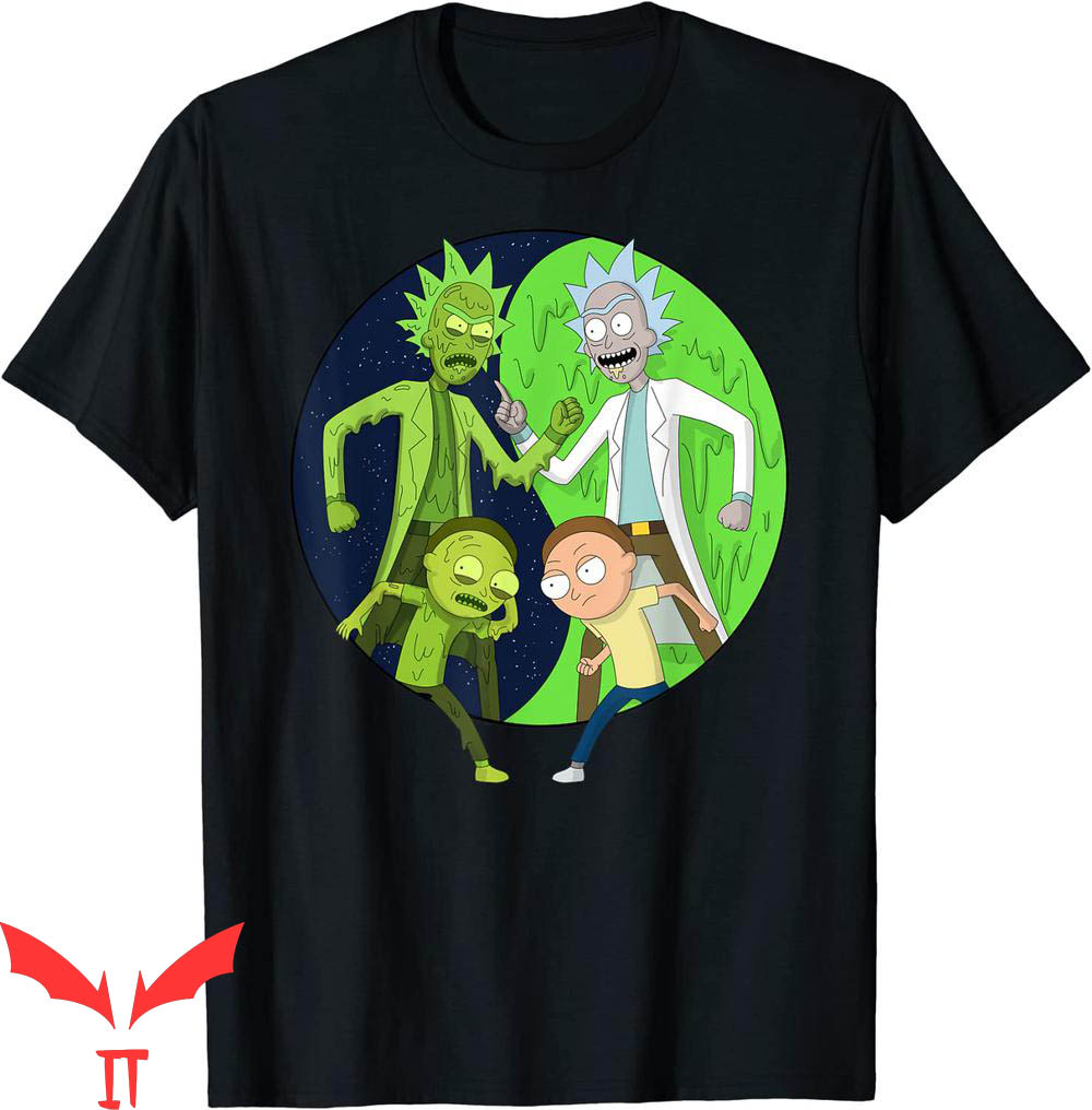 Rick And Morty Pennywise T-Shirt Toxic Horror IT The Movie
