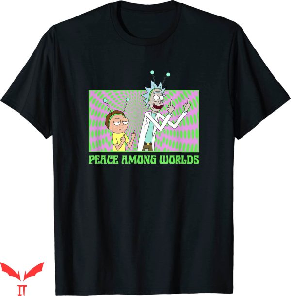 Rick And Morty Pussy Pounders T-Shirt Psychedelic Peace Tee