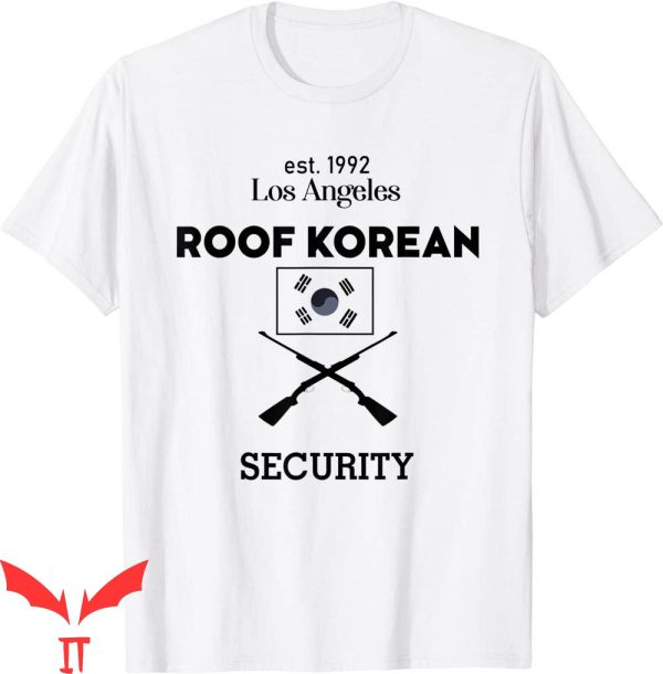 Roof Korean T-Shirt Est 1992 Los Angeles Security Tee Shirt