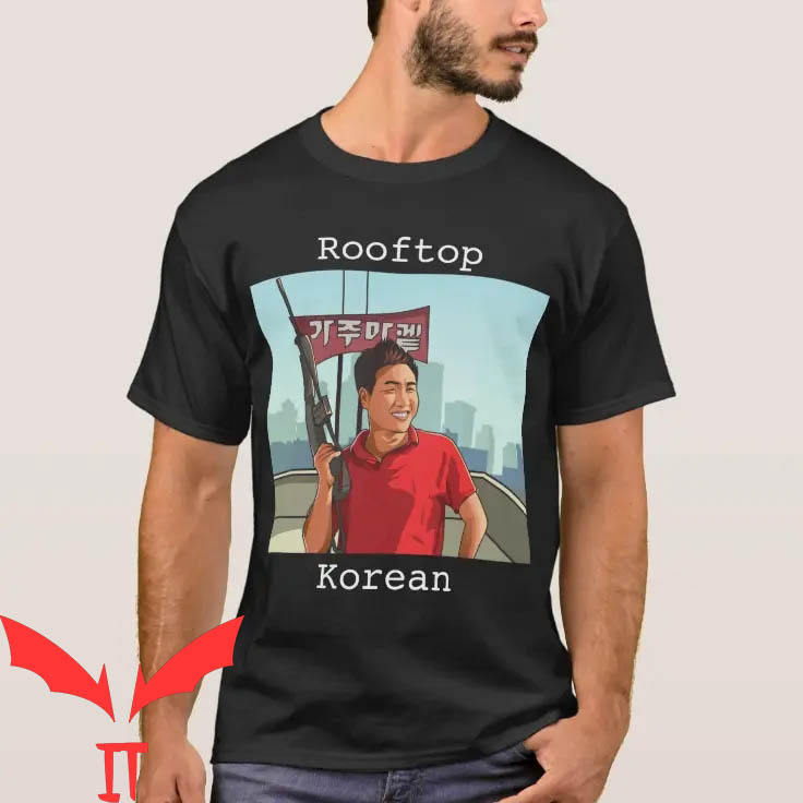 Roof Korean T-Shirt History Graphic Cool Design Tee Shirt