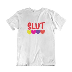 SL UT T-Shirt Slut Hearts Funny Meme Graphic Tee Shirt