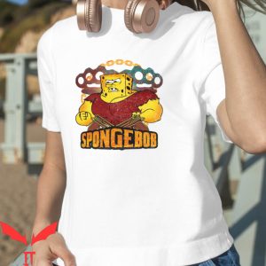 Spongebob Gangster T-Shirt Athletic Spongebob Funny Tee