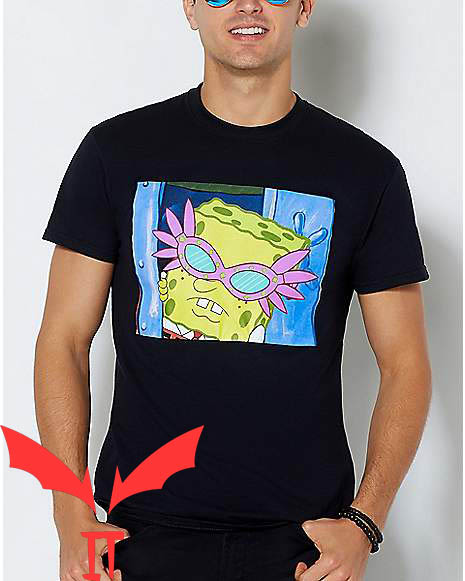 Spongebob Gangster T-Shirt Pink Sunglasses Funny Tee Shirt