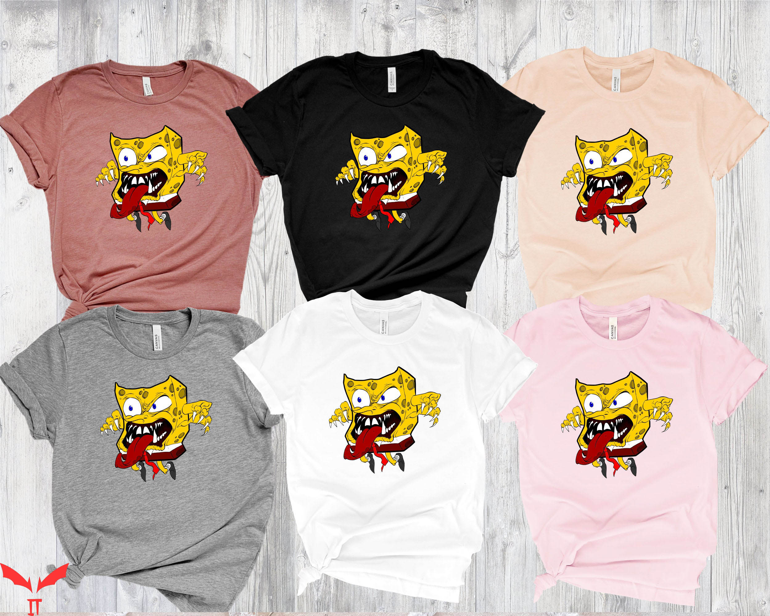 Spongebob Gangster T-Shirt Spongebob Shirt Spooky Cartoons