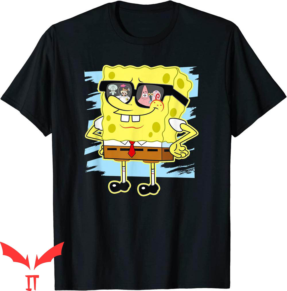 Spunch Bob T-Shirt SpongeBob Reflection In Sunglasses