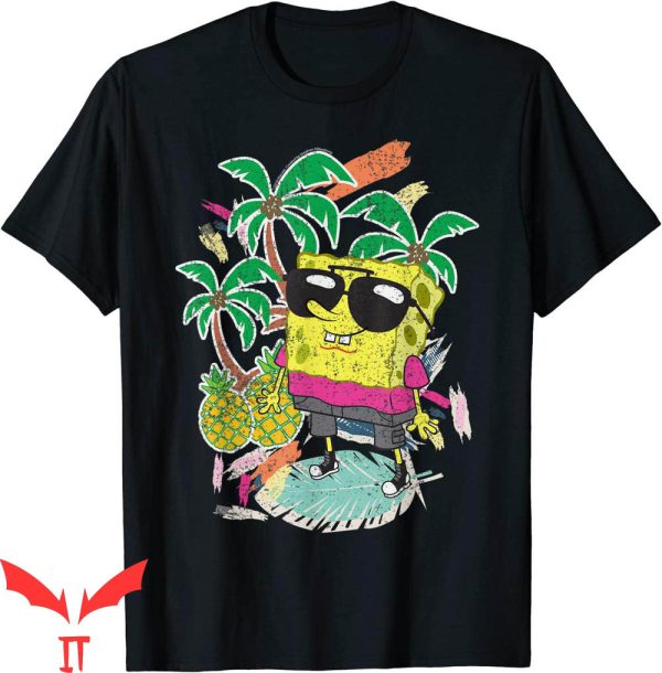 Spunch Bob T-Shirt SpongeBob SquarePants Tropical Tee Shirt