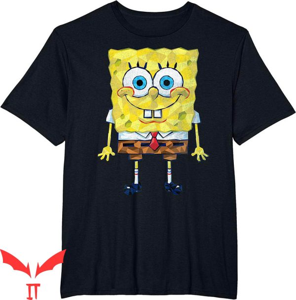 Spunch Bob T-Shirt Spongebob SquarePants Geometric Design