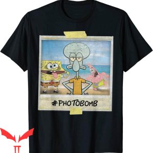 Spunch Bob T-Shirt Spongebob Squidward Photobomb Polaroid