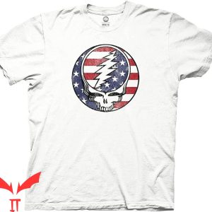 Steal Your Face T-Shirt American Flag Logo Graphic Tee Shirt