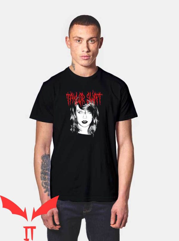 Taylor Swift Metal T-Shirt Scary Letters Graphic Tee Shirt