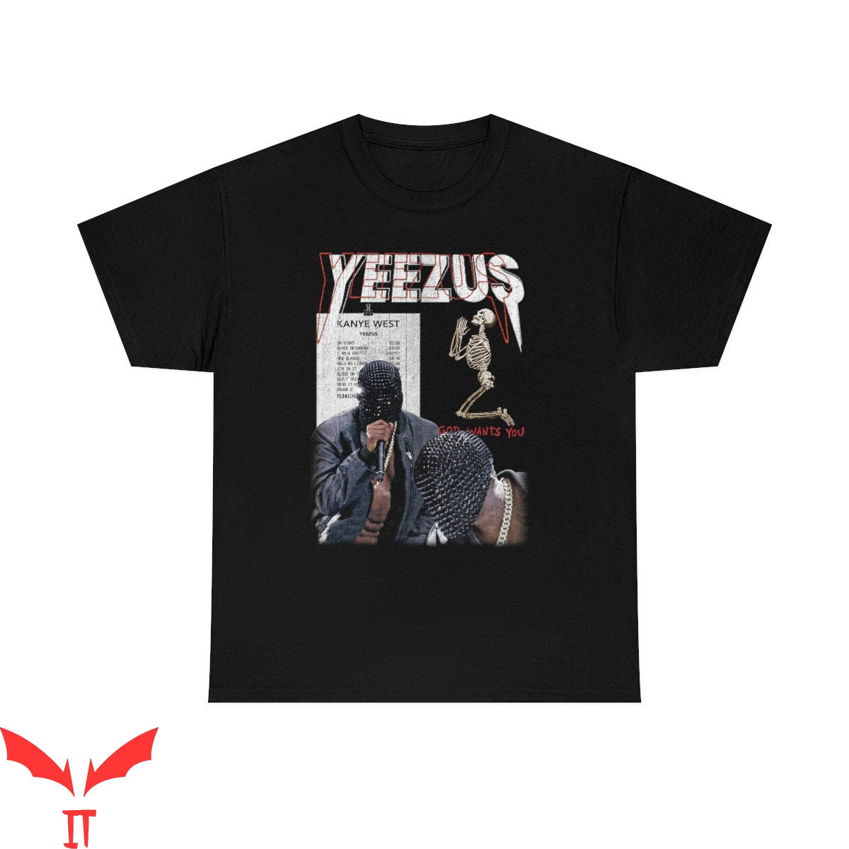 Yeezus God Wants You T-Shirt Kanye West Vintage 90s Style