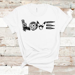 2nd Amendment T-Shirt Gun Love Pistol Rifle Girls And Guns