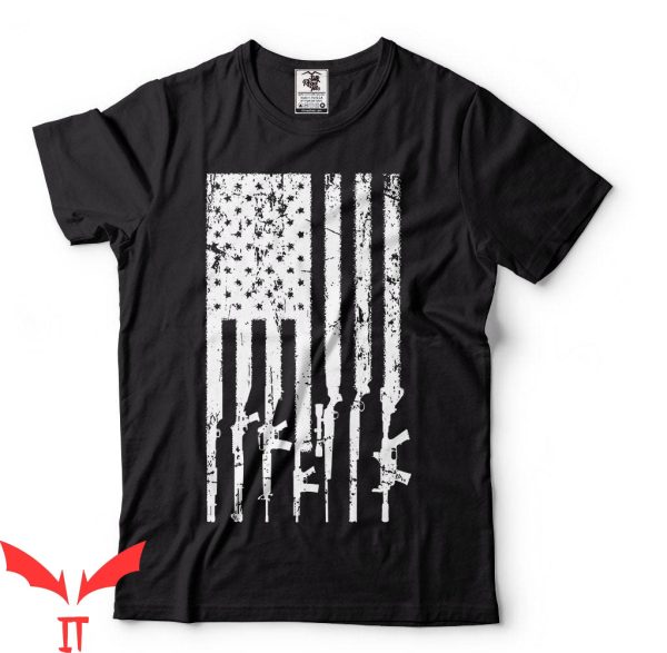 2nd Amendment T-Shirt Patriotic Rifle Flag American Gun