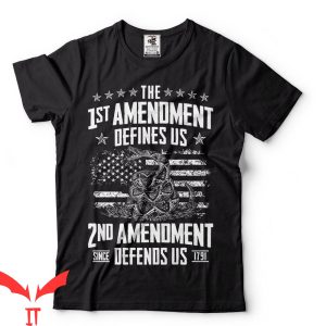 2nd Amendment T-Shirt Patriotic Rifle Flag American Gun Tee