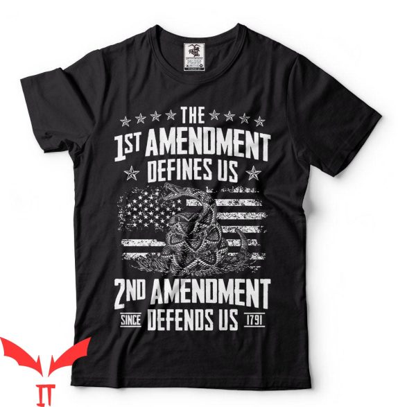 2nd Amendment T-Shirt Patriotic Rifle Flag American Gun Tee