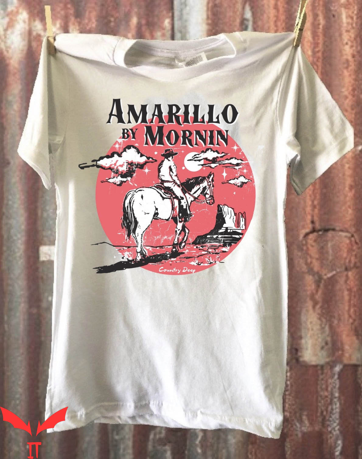 Amarillo By Morning T-Shirt Vintage Country Music Trendy Tee