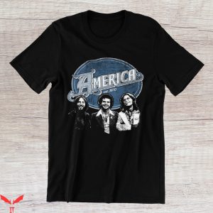 America Band T-Shirt Est 1970 Retro Style Rock Band Tee